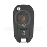 peugeot flip key remote 3buttons with light aftermarket 35438 front
