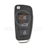 audi a2 a4 s4 cabrio avant quattro 2005 2008 flp key remote 3buttons 433mhz aftermarket 35466 front