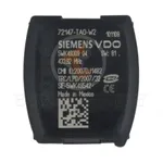original honda accord 2008 2011 module remote key 3 buttons 433MHz pn 72147 ta0 w2 33043 back