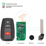 autel ikeyty8a3l smart remote key 3 buttons for toyota details