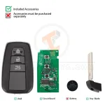 autel ikeyty8a3bl universal smart remote key 3 buttons for toyota details