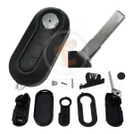 fiat flip remote key shell 3 buttons lock unlock sedan trunk details