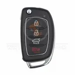 hyundai 2014 2019 flip key remote shell 4 buttons right groove laser blade front 34168