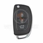 hyundai 2014 2019 flip key remote shell 3 buttons with right groove laser blade front 34166