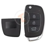 hyundai flip key remote shell 3buttons sedan trunk right groove laser blade aftermarket component 34880