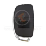 hyundai flip key remote shell 3buttons suv trunk with right groove normal blade aftermarket   34889 back