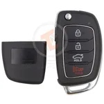 hyundai flip key remote shell 4buttons sedan trunk with laser blade aftermarket component 34884