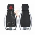 Mercedes BGA Chrome Remote Key Shell With Blade 4 Button Aftermarket front 32987