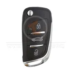 peugeot modified flip key remote shell 3buttons aftermarket 34970 front