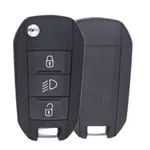 peugeot 3button flip key remote shell primary