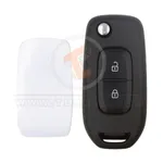 renault flip key remote shell 2buttons with white back cover aftermarket 34974 detail