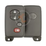 toyota 2010 smart key remote shell 4 buttons suv trunk black color main