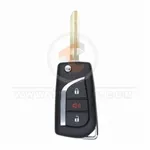 Toyota Camry 2016 2020 Flip Key Remote Shell 3 Buttons Aftermarket key 33397