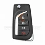 Toyota Camry 2016 2020 Flip Key Remote Shell 4 Buttons Aftermarket front 33400