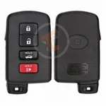 Toyota Camry Wish Crusher Prius Hybrid Avalon Corolla Highlander Rav4 2012 2017 Smart Key Shell 4 Buttons Aftermarket front 25189