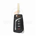 Toyota Corolla 2016 2020 Flip Key Remote Shell 4 Buttons Aftermarket key 33399