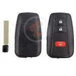 toyota smart key remote shell 2+1 buttons with matt painted aftermarket component 34980