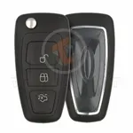 Ford Focus Fiesta Flip Key Remote Shell 3 buttons Aftermarket main 34317