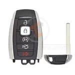 lincoln smart proximity remote key shell 5 buttons aftermarket front