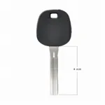 Lexus 2001 2010 Short Blade Transponder Key ID4D 60 80 Bit A 33169 front