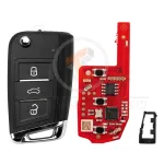 xhorse xkmqb5en 2ndgeneration wire remote key mqb flip 3 buttons board