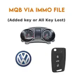 mqb via immo file added key or all key lost