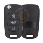 hyundai flip key remote shell 3buttons with sedan trunk left laser blade aftermarket 34864 2