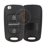 hyundai accent flip key remote shell 2buttons with right groove normal blade aftermarket 34858 2
