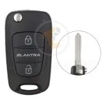 hyundai elantra flip key remote shell 2buttons right groove blade hyn14r aftermarket 34863 1