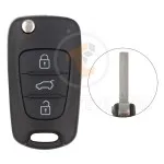 kia flip key remote shell 3buttons suv trunk left laser blade aftermarket 34869 1