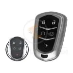 TPU Key Fob Cover Case For Cadillac ATS CTS XTS SRX Escalade Smart Key Remote 5 Button BLACK Metal Color gallery min