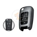 TPU Key Cover Case For Chevrolet Cruze Malibu Camaro Flip Key Remote 4 Button BLACK Metal Color gallery min