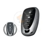 TPU Key Cover Case For Chevrolet Cruze Sonic Camaro Smart Key Remote 4 Button BLACK Metal Color gallery min