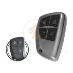 TPU Key Cover Case For Chevrolet Suburban Tahoe Smart Key Remote 4 Button BLACK Metal Color gallery min