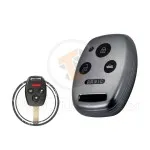 TPU Key Cover Case For Honda Head Key Remote 4 Button BLACK Metal Color gallert
