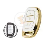 TPU Key Cover Case For Hyundai Elantra Grand I10 Tucson Ioniq Smart Key Remote 3 Button WHITE GOLD Color gallery min