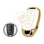 TPU Key Cover Case For Hyundai Palisade Kona Venue Santa Fe Smart Key Remote 3 Button WHITE GOLD Color gallery min