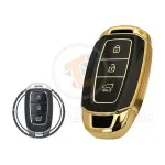 TPU Key Cover Case Protector For Hyundai Palisade Kona Venue Santa Fe Smart Key Remote 3 Button BLACK GOLD Color gallery min