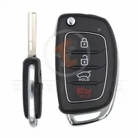 hyundai 2014 2019 flip key remote shell 4 buttons right groove laser blade main 34168 - thumbnail