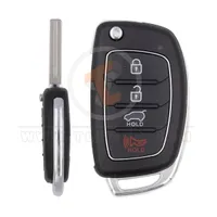 hyundai flip key remote shell 4buttons suv trunk with laser blade aftermarket 34891 main - thumbnail