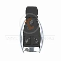 Mercedes BGA Chrome Remote Key Shell With Blade 3 Button Aftermarket main 32988 - thumbnail