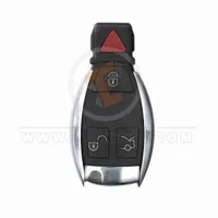 Mercedes BGA Chrome Remote Key Shell With Blade 4 Button Aftermarket main 32987 - thumbnail