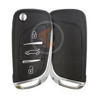 peugeot modified flip key remote shell 3buttons aftermarket 34970 main - thumbnail