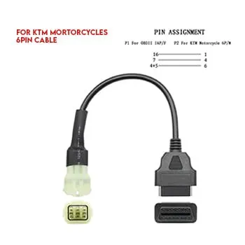 Motorcycle Diagnostic Connector Adapter OBD2 Cable Buttons 2