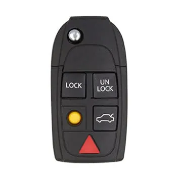 Volvo Flip Key Remote Shell 5 Buttons Aftermarket Brand Battery Type CR2025
