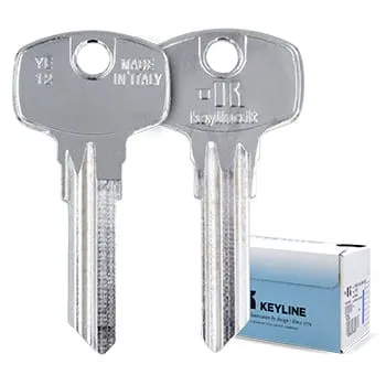 Premium Steel Keyline Door Keys YE12 - Durable Buttons 2 - thumbnail
