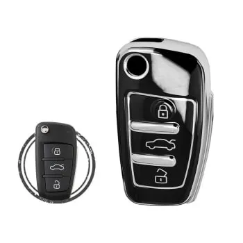 TPU-Autoschlüsselhülle, kompatibel mit Audi-Batterietyp CR2025 - thumbnail