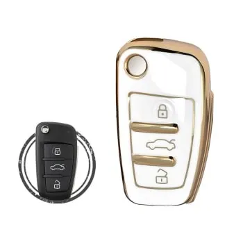 TPU Car Key Cover Case Compatible With Audi Buttons 2 - thumbnail