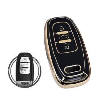 TPU Car Key Cover Case Compatible With Audi Smart Buttons 2 - thumbnail