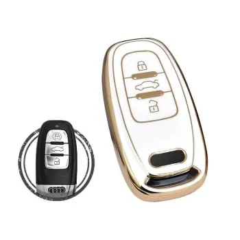 TPU Car Key Cover Case Compatible With Audi Smart Buttons 2 - thumbnail
